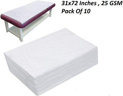 CSN 100 TC Microfiber Single Solid Flat Bedsheet(Pack of 10, White)