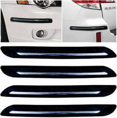 Max In Rubber Car Bumper Guard(Multicolor, Pack of 4, Renault, Kwid)