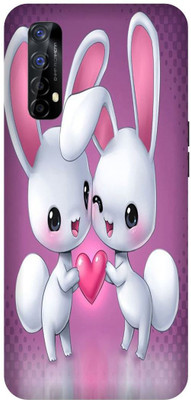 itrusto Back Cover for realme 7(Pink, White, Pack of: 1)