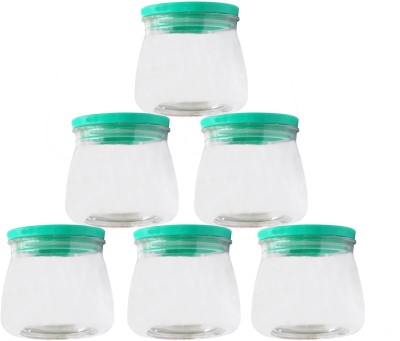 Kotak Sales Plastic Grocery Container  - 900 ml(Pack of 6, Green)