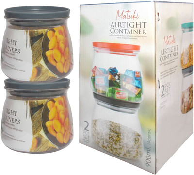 Kotak Sales Plastic Grocery Container  - 900 ml(Grey)