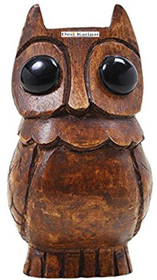 DESI KARIGAR 1 Compartments Wooden Spectacle Holder(Brown)