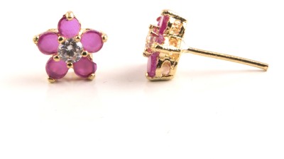 Creative Frogs PINK STAR Look AD Tops for Daily Use Metal Stud Earring