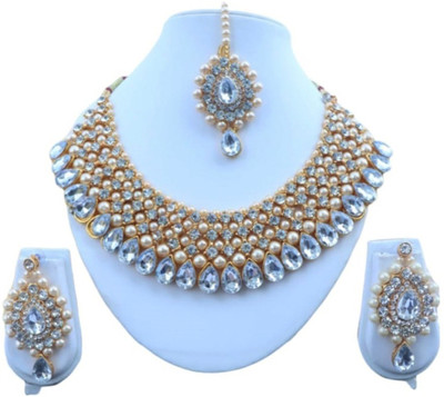tanoshee Alloy White Jewellery Set(Pack of 1)
