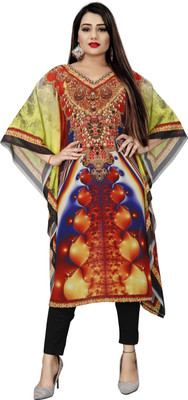 HSFS Printed Georgette Women Kaftan