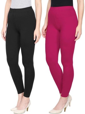 NYMEX Ankle Length  Western Wear Legging(Pink, Solid)