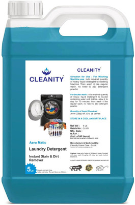 cleanity Liquid Detergent, Suitable for front load detergent and top load liquid detergent, also use for hand wash 5 Liter Lavender Liquid Detergent(5000 ml)