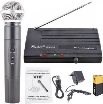 KH Wireless Range Rider Rx-68 VHF Series Wireless 200 feet/Cordless Portable Mic Set Very High Frequency Wireless Cordless Microphone System for Studio, Karaoke, Microphone