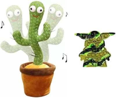 Just97 Dancing Cactus Repeat, Talking Dancing Cactus Toys SNM_130(Green)