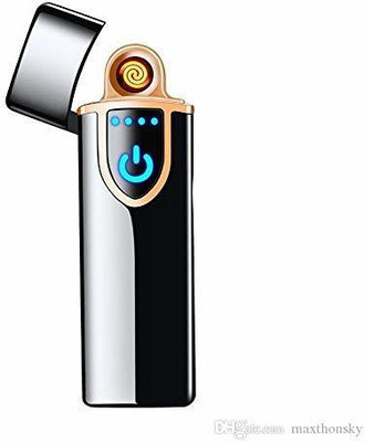 TECHEL 87 _ELECTRIC TOUCH SENSOR CIGARATTE LIGTER Pocket Lighter(BLACK)