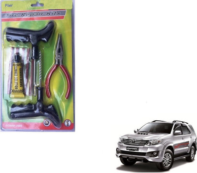 AuTO ADDiCT Car Wheel Tyre Tubeless Tyre Puncture Repair Kit with Plier For Toyota Fortuner Tubeless Tyre Puncture Repair Kit