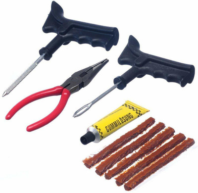 AuTO ADDiCT Car Wheel Tyre Tubeless Tyre Puncture Repair Kit with Plier For ICML Rhino Tubeless Tyre Puncture Repair Kit