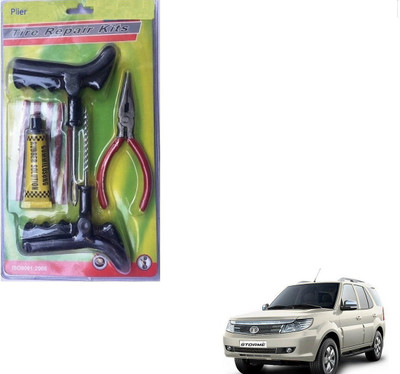 AuTO ADDiCT Car Wheel Tyre Tubeless Tyre Puncture Repair Kit with Plier For Tata Safari Storme Tubeless Tyre Puncture Repair Kit