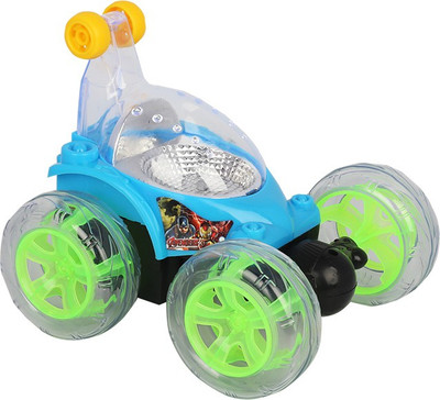 Mahi Zone Rechargeable Remote Control Twisting Stunt Car with 360 Degrees Rotation N26(Blue)