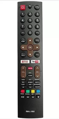GIFFEN Smart Led TV Remote VU Remote Controller(Black)