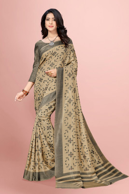 Vimla Printed Daily Wear Art Silk Saree(Beige)