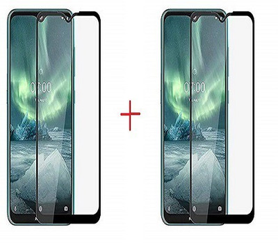 NIMMIKA ENTERPRISES Tempered Glass Guard for nokia 6.2/nokia 7.2 tempered glass 11d(Pack of 2)