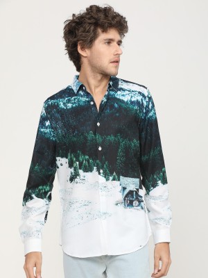 HIGHLANDER Men Printed Casual Multicolor Shirt