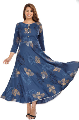 CTMTEX Anarkali Gown(Blue)