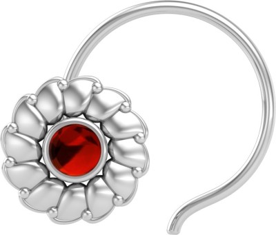 PeenZone Garnet Sterling Silver Plated Sterling Silver Nose Stud