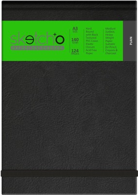 ANUPAM Oxfort Sketch Book Hardbound A3 128 Pages 130GSM Acid Free Paper Elastic Clouser Sketch Pad(128 Sheets)