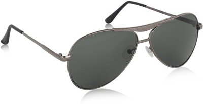 Alchiko Aviator Sunglasses(For Men & Women, Black)