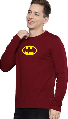 Aman Textile Printed Men Round Neck Maroon T-Shirt