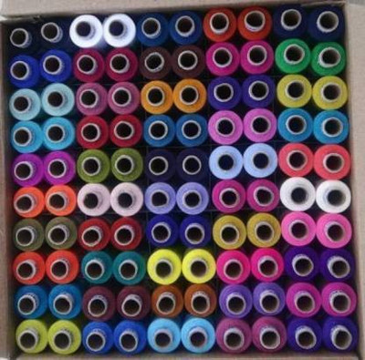 HUKUM Multicolor Thread(150 m Pack of100)