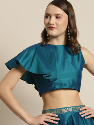 Shae by SASSAFRAS Party Solid Women Dark Green Top