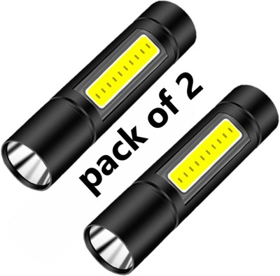 JK Sales Mini Torch Emergency Outdoor Camping Mini Portable T6 Led COB Sidelight Keychain Light Rechargeable Hand Torch Light Usage Emergency · Lamp Body Material Aluminum Alloy · Lamp Luminous Efficiency(lm/w) 60 Torch(Black, Yellow, 9 cm, Rechargeable)