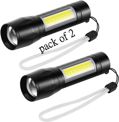 JK Sales 3W Super Bright XPE COB LED Zoom Aluminium Mini Flashlight Waterproof USB Rechargeable Powerful Torch Torch(Multicolor, 9.5 cm, Rechargeable)
