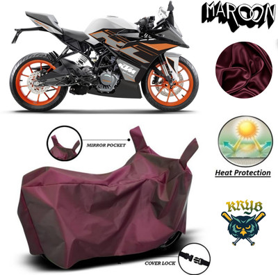 AutoGalaxy Waterproof Two Wheeler Cover for KTM(RC 125, Maroon)