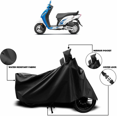 KEDIT Two Wheeler Cover for Honda(Activa, Black)