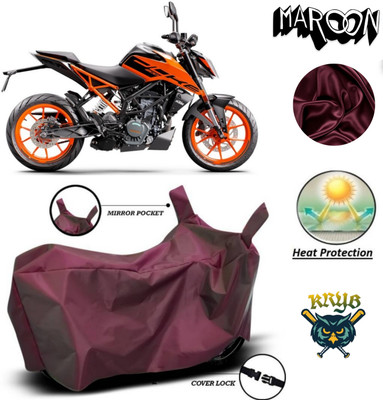 AUTOCAD Waterproof Two Wheeler Cover for KTM(Duke 200, Maroon)