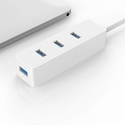 SINGING NOISE USB 2.0 to 4 Ports USB 2.0 High Speed 480 Mbps HUB with Power Switch for Pen drives LED status light, 1.2 meter cable USB Hub(White)