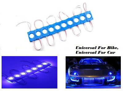 TRYFLY COB LED Module Ultra Bright DC 12V Light / Strip Light / Lamp Bead Chip Waterproof / Module Lights with Double Adhesive Glue 10 Piece Car Fancy Lights (Blue) Brake Light Motorbike, Car, Truck, Truck LED (12 V, 15 W)(Universal For Bike)