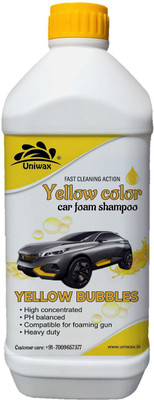uniwax Yellow car Foam wash 1L Car Washing Liquid(1000 ml)