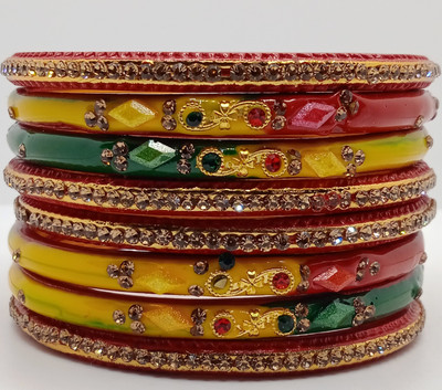 Priya art creation Lac Bangle Set(Pack of 8)