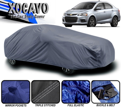 XOCAVO Car Cover For Chevrolet Aveo (With Mirror Pockets)(Grey)