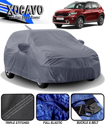 XOCAVO Car Cover For Kia Sonet (With Mirror Pockets)(Grey)