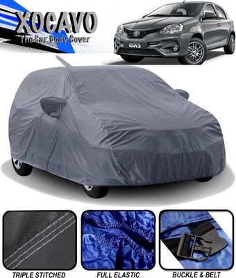 XOCAVO Car Cover For Toyota Etios Liva (With Mirror Pockets)(Grey)