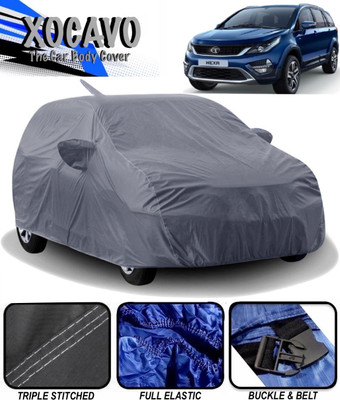 XOCAVO Car Cover For Tata Hexa (With Mirror Pockets)(Grey)