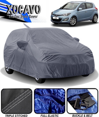 XOCAVO Car Cover For Hyundai i20 (With Mirror Pockets)(Grey)