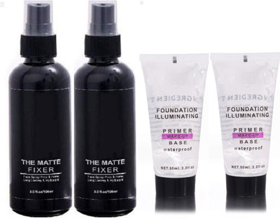 ADJD MAKEUP BASE LUXURY TUBE PRIMER & MAKEUP SETTING FIXER FOR ALL SKIN TYPE(4 Items in the set)