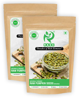 RASC RASC RAW Pumpkin Seeds (DEHULLED), Pack of 2 I Each Pack 200g Pumpkin Seeds(2 x 200 g)