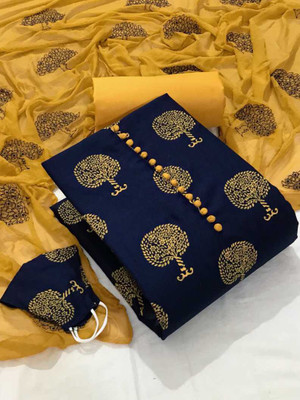ADORN SHOPPING Cotton Blend Printed Salwar Suit Material