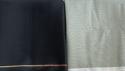 Raymond Cotton Blend Striped Shirt & Trouser Fabric