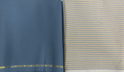 Raymond Cotton Blend Striped Shirt & Trouser Fabric