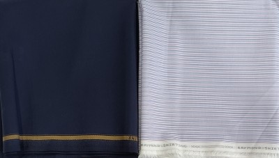 Raymond Cotton Blend Striped Shirt & Trouser Fabric