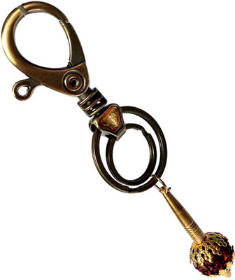 Meeko.com green hook with rudraksh gada key chain 021 Key Chain